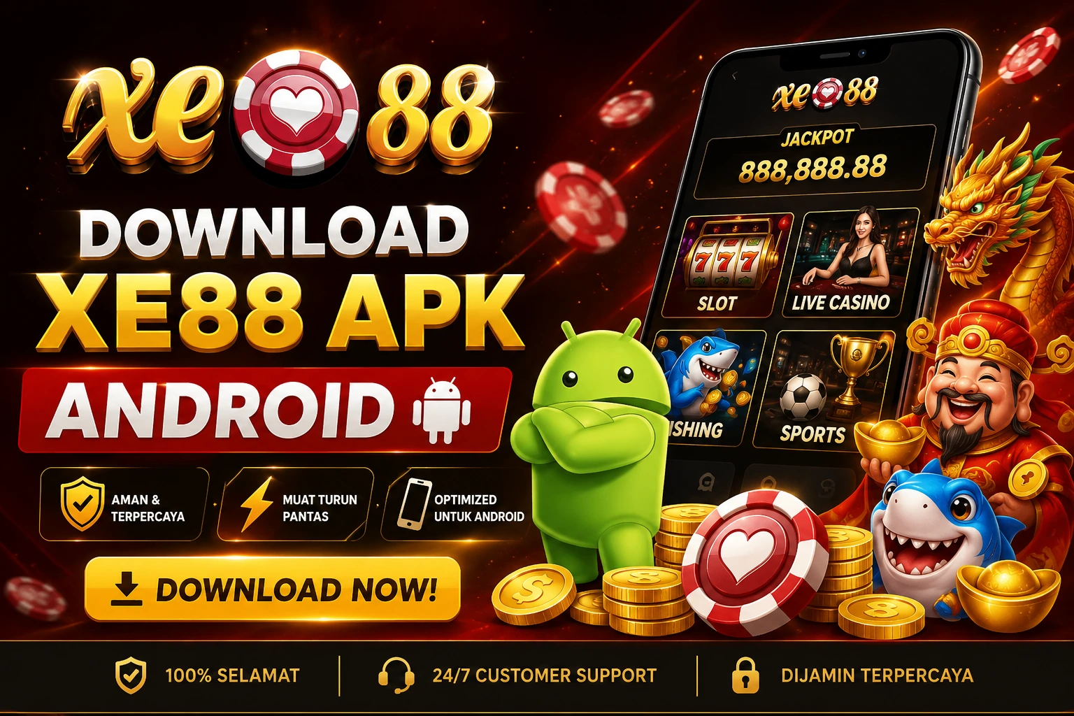 Banner Download XE88 APK Android